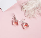 New Fashion Earrings Funny Cartoons Goldfish Water Bags Shape Dangle Earring Charm Resin Earrings Wholesale